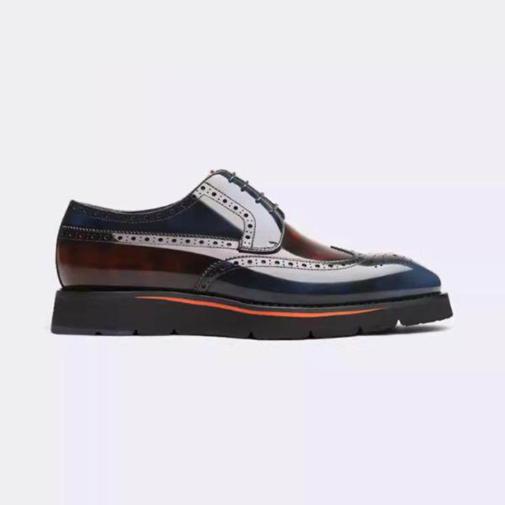 Men'S Grooming And Style - Color Block Men’s Genuine Leather Brogue