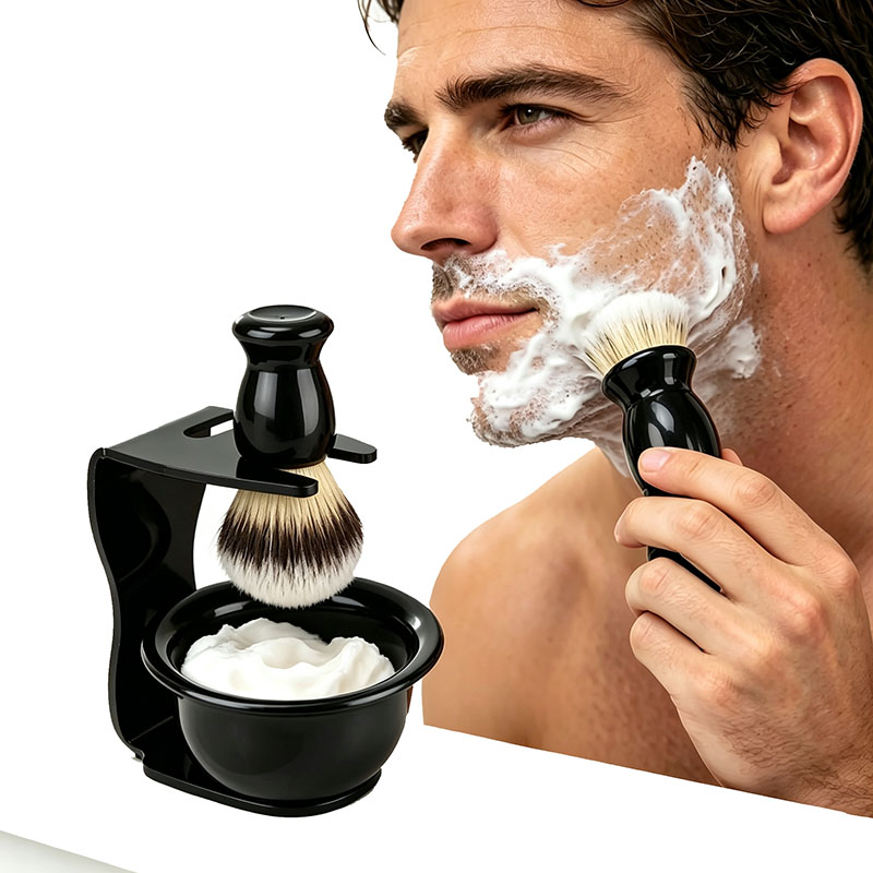 Shaving Brush Set - Shaving Brush Set with Stand 3-in-1