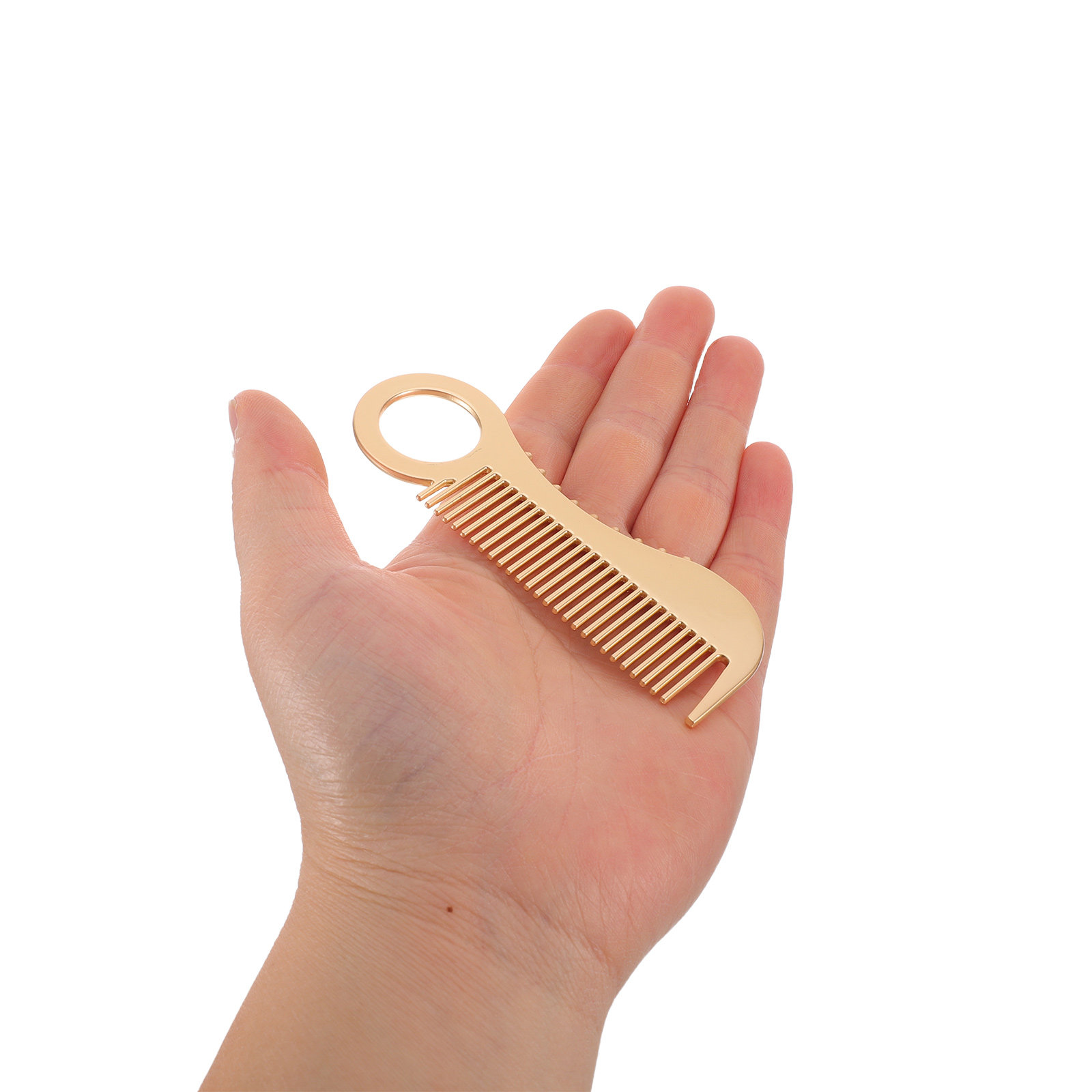Mens Grooming Tools - Mini Pocket Comb Men Metal Mustache