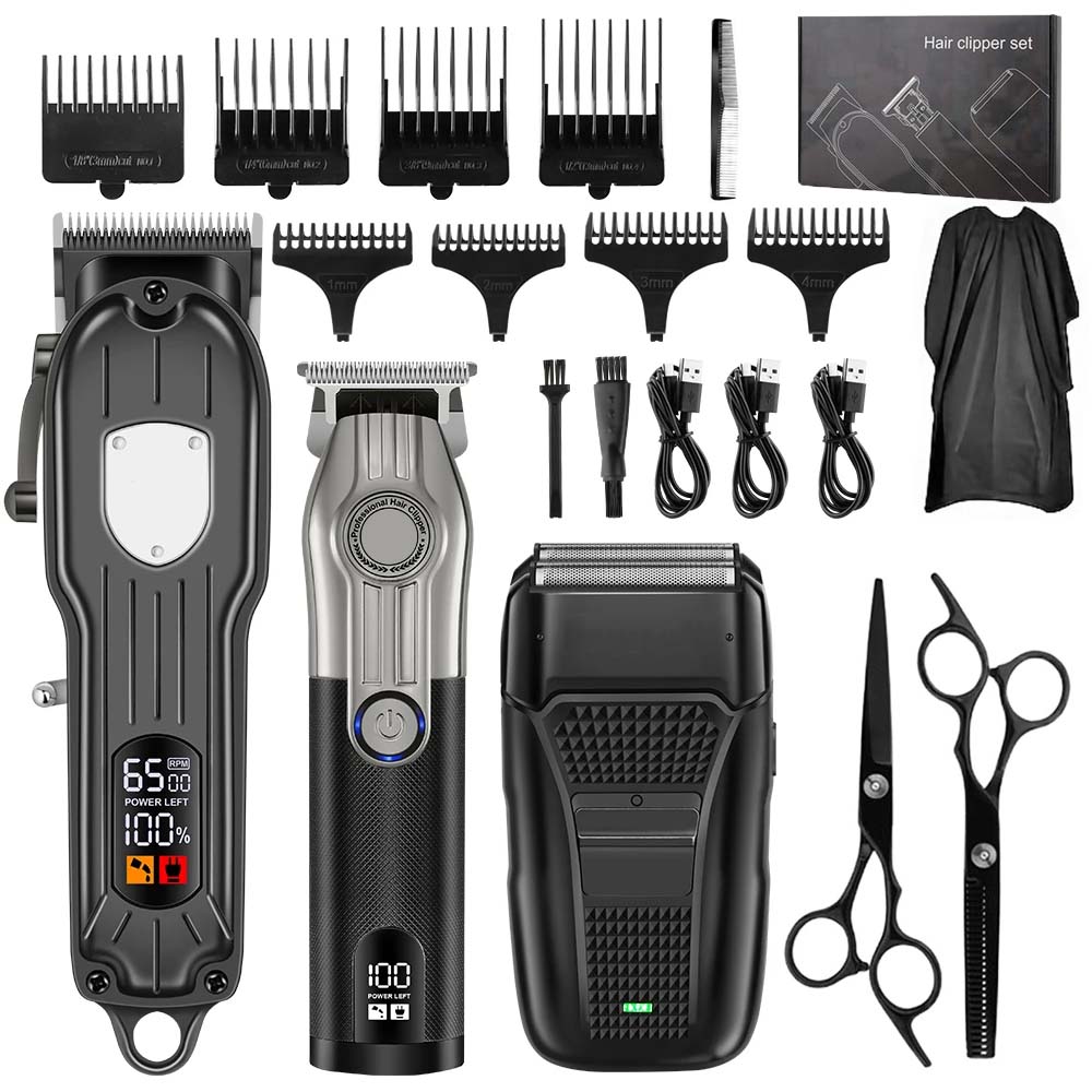 Men'S Grooming Set - Professional Barber Hair Clipper Set for