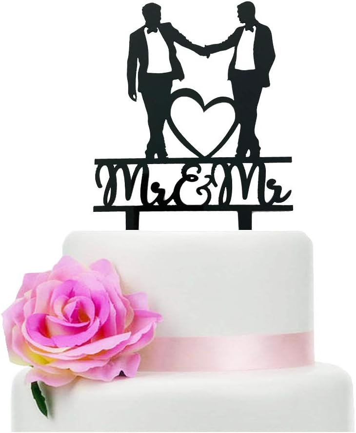 Mr & Mr Cake Topper, Black Acr - огляд і ціна Men'S Grooming For Engagement