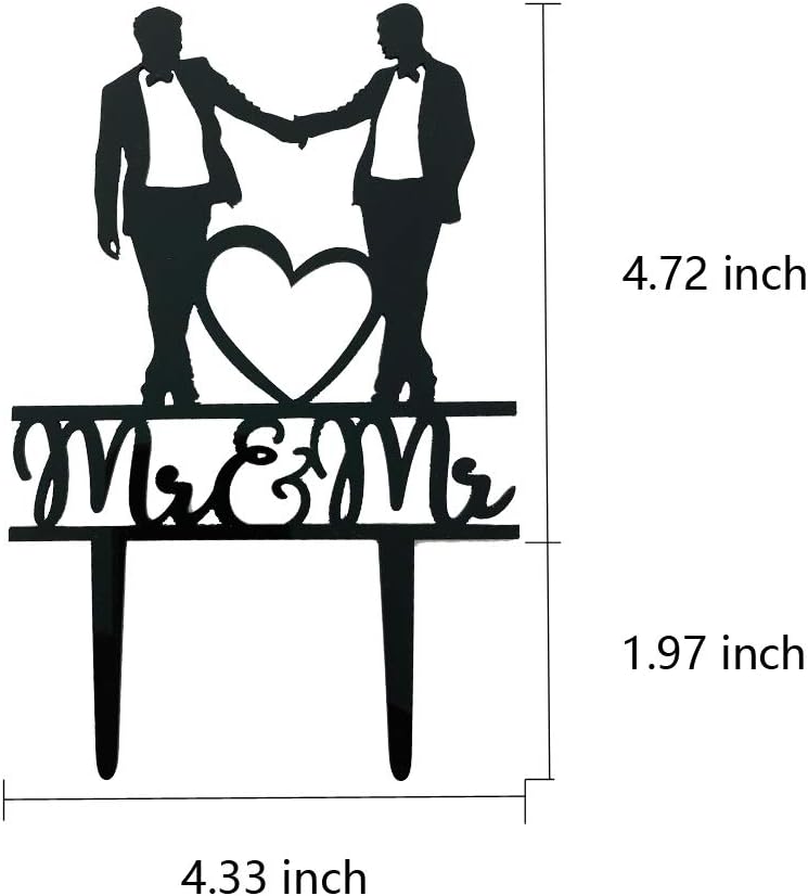 Mr & Mr Cake Topper, Black Acr - огляд і ціна Men'S Grooming For Engagement