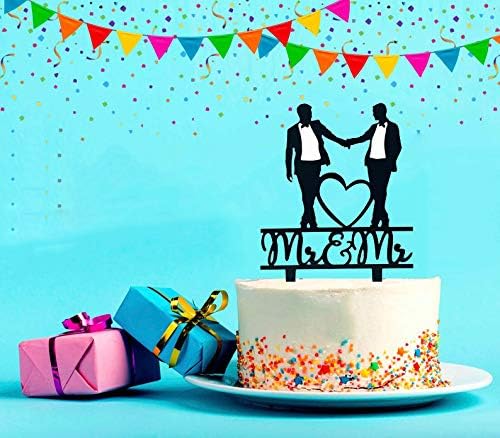 Mr & Mr Cake Topper, Black Acr - огляд і ціна Men'S Grooming For Engagement