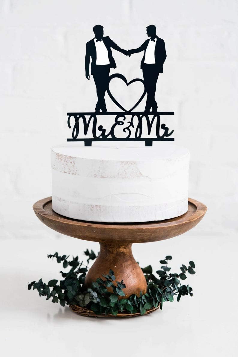 Mr & Mr Cake Topper, Black Acr - огляд і ціна Men'S Grooming For Engagement