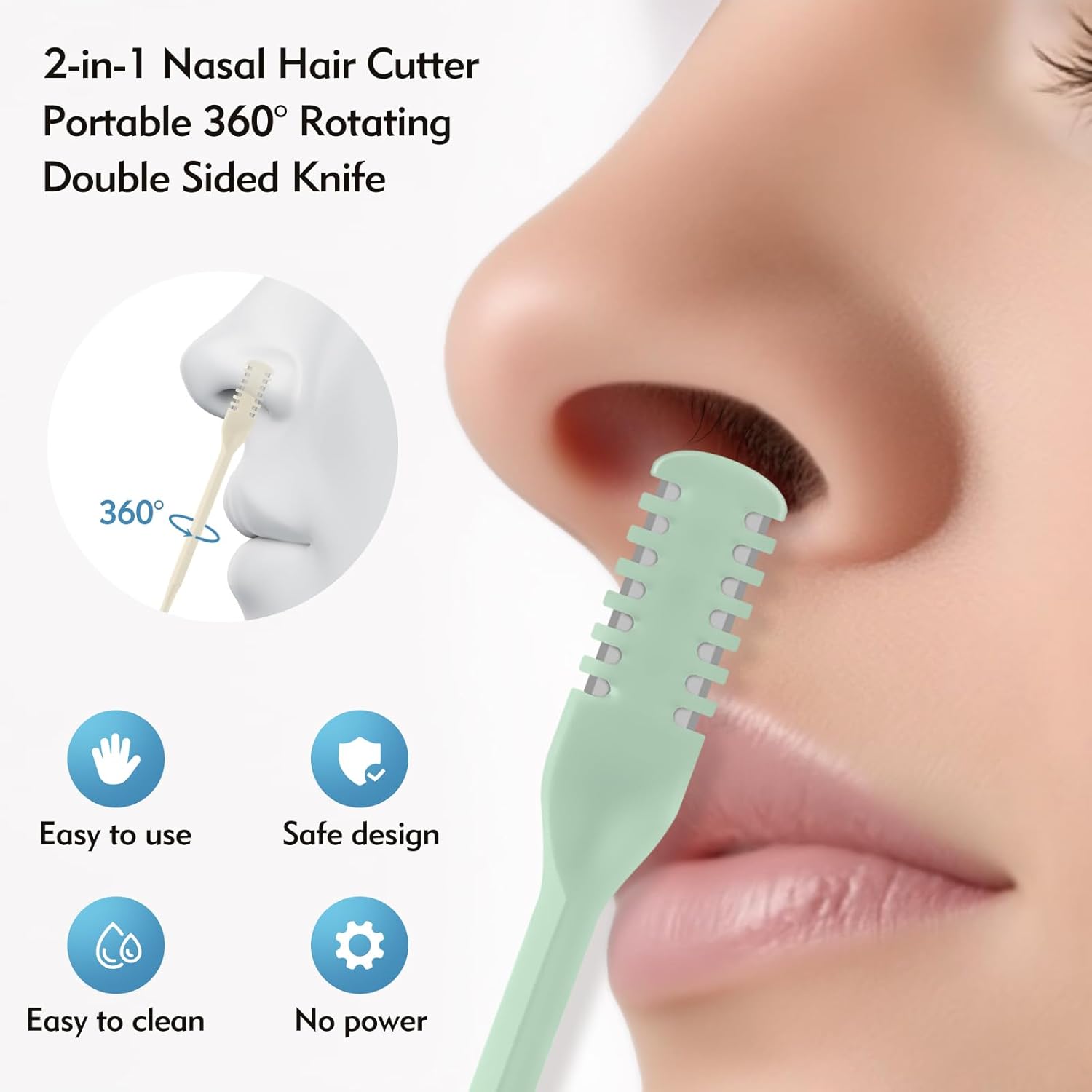 5/20/50Pcs 2-in-1 Nasal Cutter - огляд і ціна Men'S Grooming Room