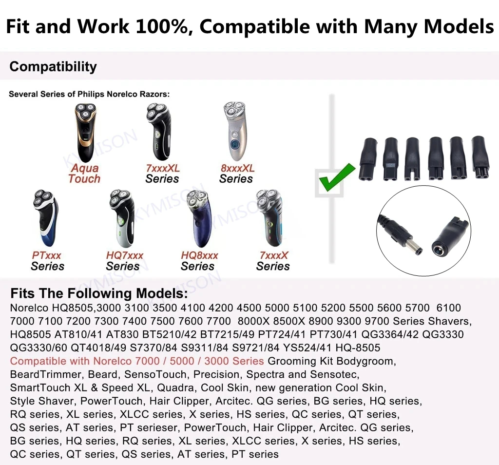 8PCS Replacement Power Cord 5V - огляд і ціна Men'S Grooming Room