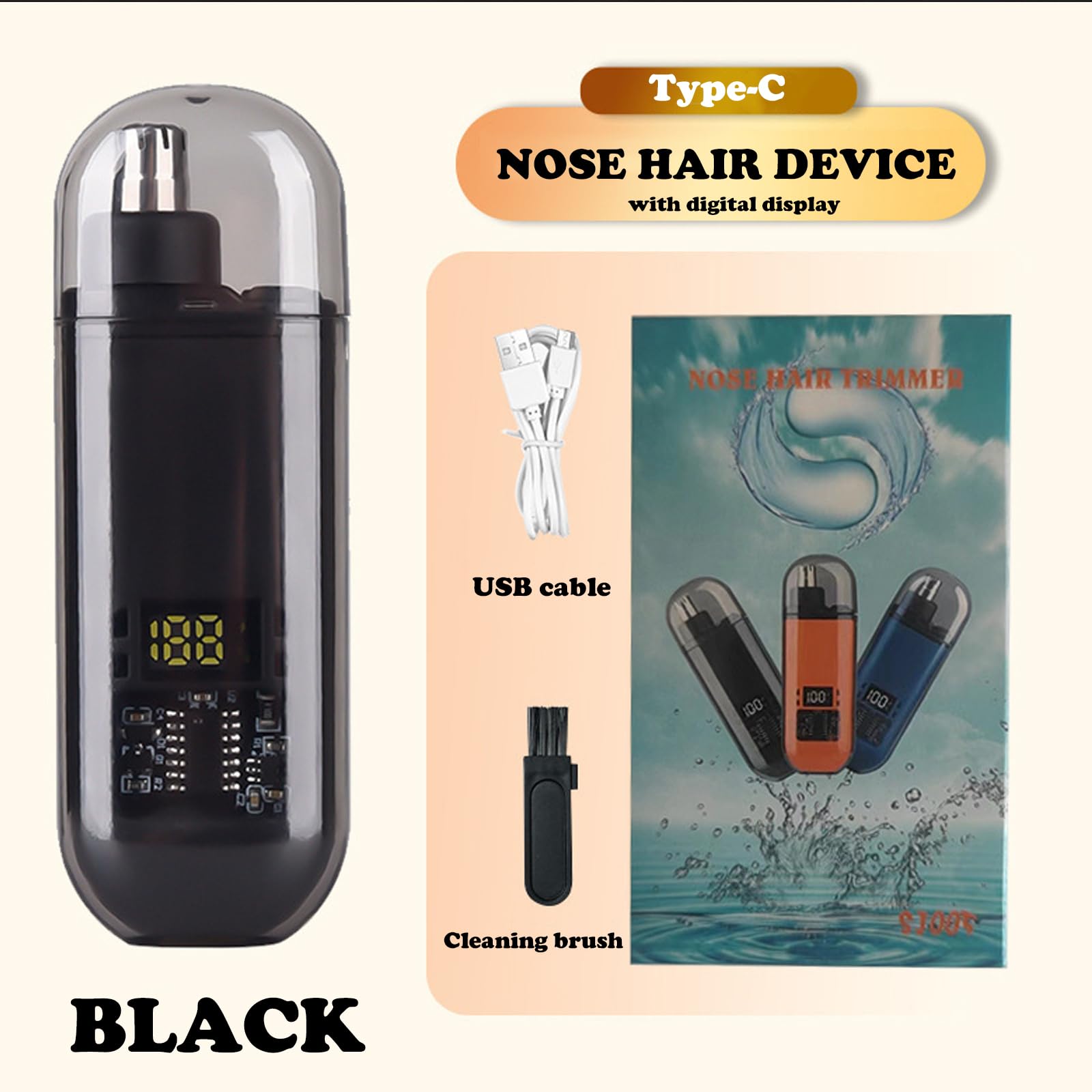 Nose Ear Hair Trimmer USB Rech - огляд і ціна Men'S Grooming Room