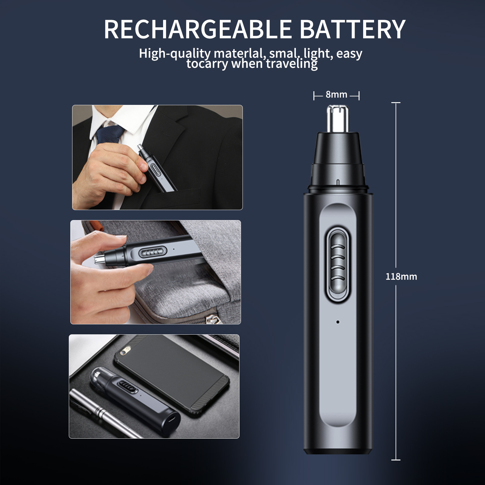 Nose Hair Trimmer for Men Elec - огляд і ціна Men'S Grooming Room