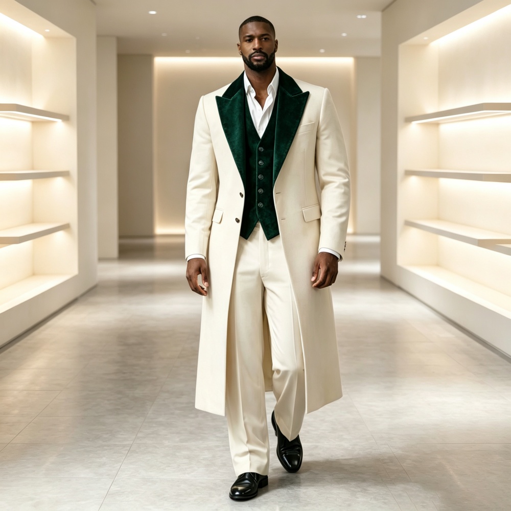 Long Style Three Pieces Men Su - огляд і ціна Men'S Grooming And Style