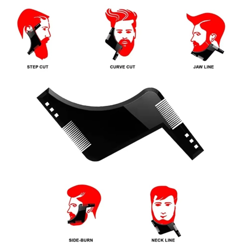 1PC Men Beard Shaping Template - огляд і ціна Men'S Grooming Product
