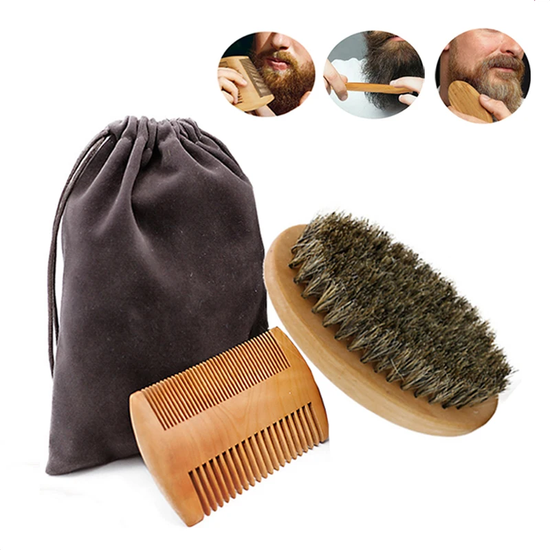 Soft Boar Bristle Wood Beard B - огляд і ціна Shaving Brush Set
