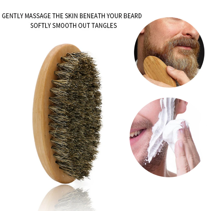 Soft Boar Bristle Wood Beard B - огляд і ціна Shaving Brush Set