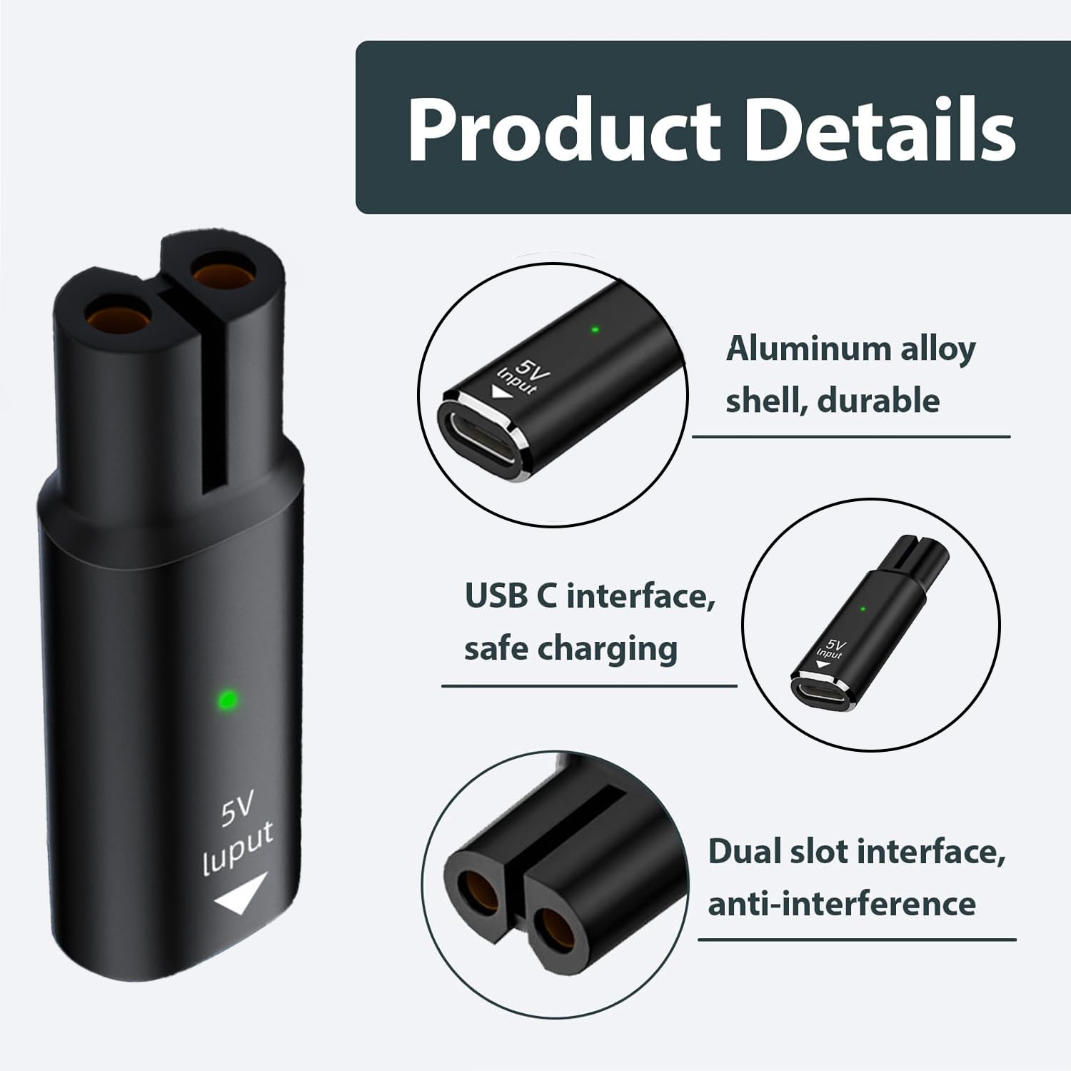 5V 15V USB Type C Charging Ada - огляд і ціна Men'S Grooming Tape
