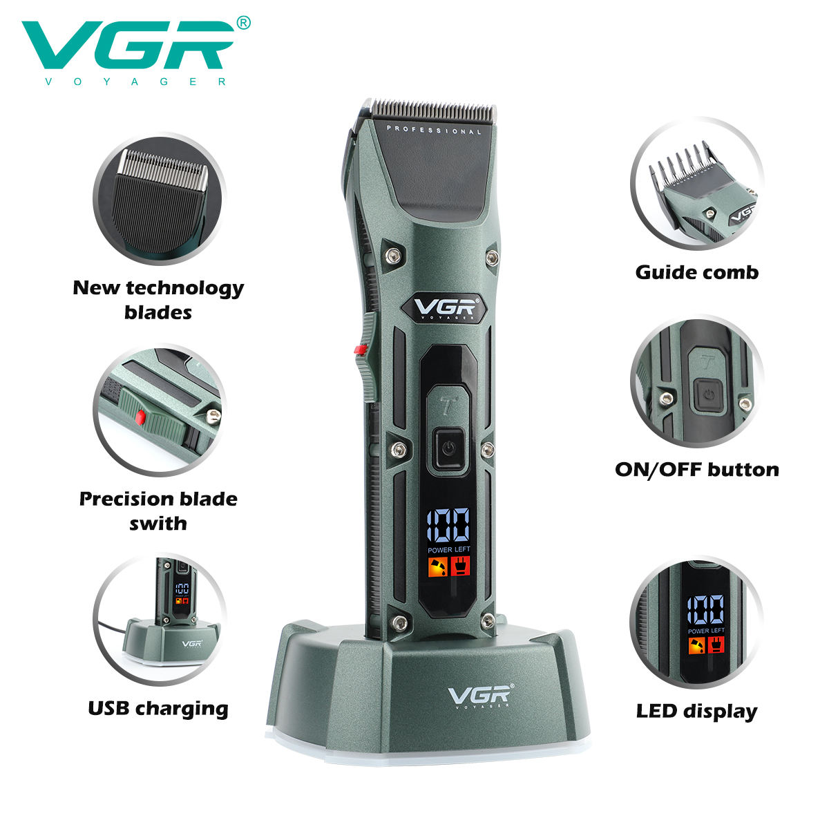 VGR V-696 New metal Popular Sa - огляд і ціна Men'S Grooming Room